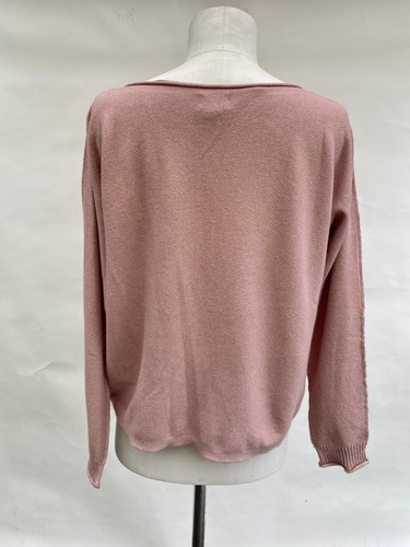 Caslon Knit Top Oversized Dusty Rose Boatneck Dolman Sleeves Inside Out Seams S - Picture 8 of 14