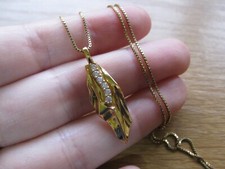 Gold over Sterling Silver 925, Sif Jakobs CZ Modernist Freeform Style Necklace