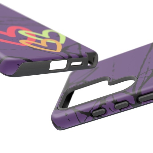 Hearts on Purple & Black Tough Handyhülle für iPhone, Samsung Galaxy, Goog Pixel - Bild 240 von 285