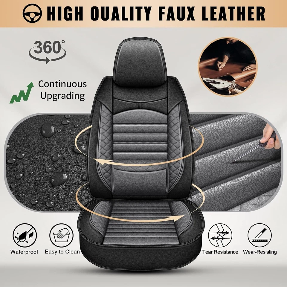 Car 5-Seat Covers Cushion Pad Protector For Mazda CX-5 2013-2024 Faux Leather Foto 3 de 4