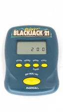 Radica Blackjack 21 Casino Pocket Hand Held Electronic Game 1997 Tested WORKS