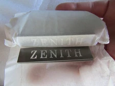 NOS Vintage ZENITH Radio Console Name Badge Plate Logo Emblem ID Plate