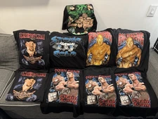 9 Non WWF WWE WCW Shirts Austin Undertaker DX Cena Goldberg