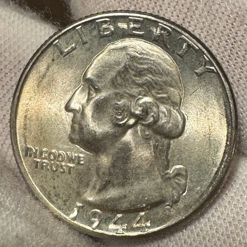 UNC Set of Two Coins 1944-P Washington Quarter and 1954-S Roosevelt Dime Silver