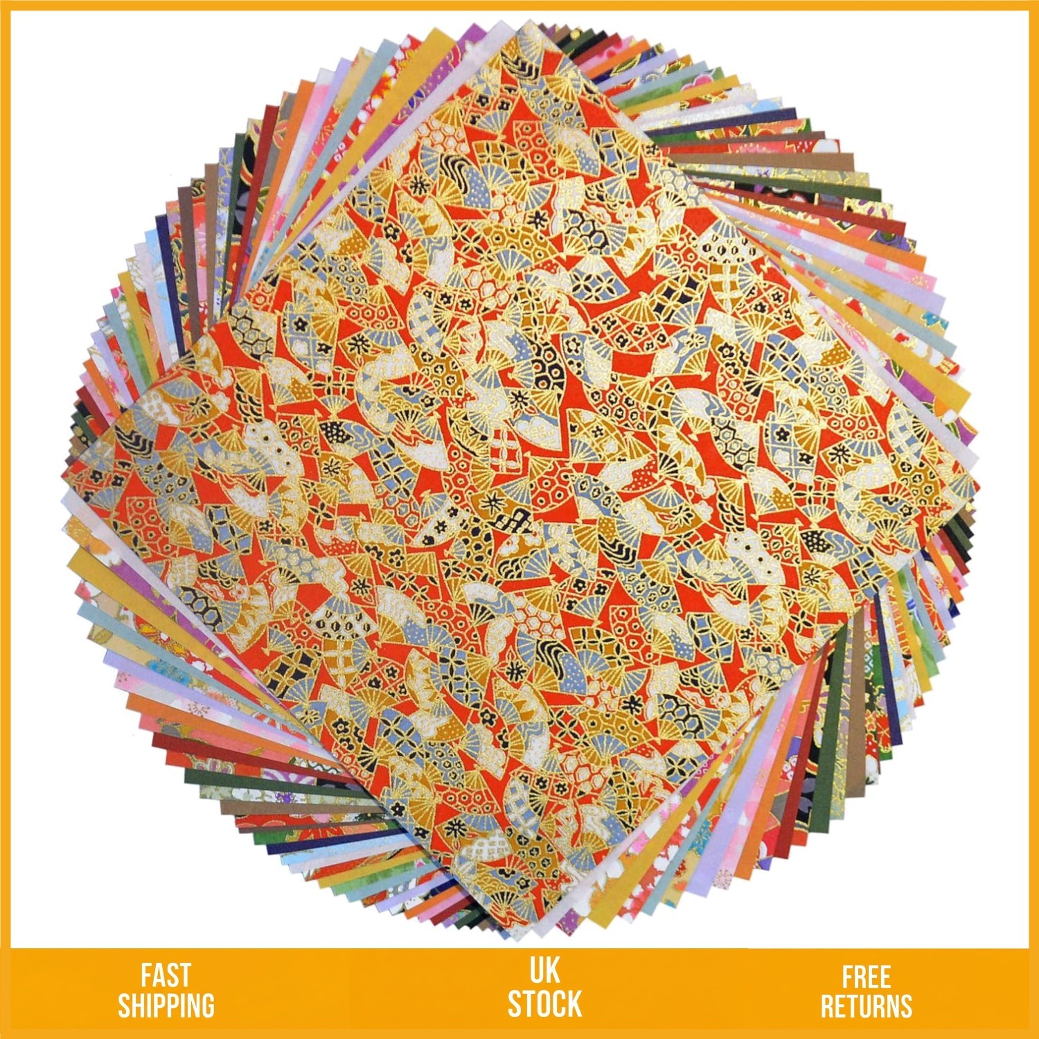 Authentic Yuzen Washi Japanese Chiyogami Origami Paper 15x15cm 80 Sheets