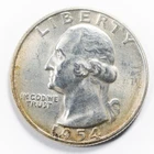 1954-P 25C Washington 90% Silver Quarter BU Uncirculated