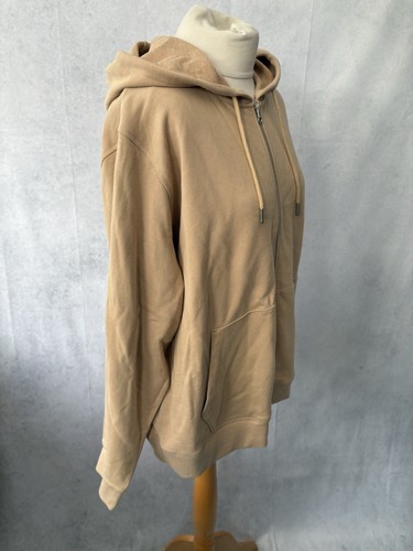 M&S Damen Pullover braun Baumwolle Kapuze XL durchgehender Reißverschluss Langarm - Bild 3 von 11