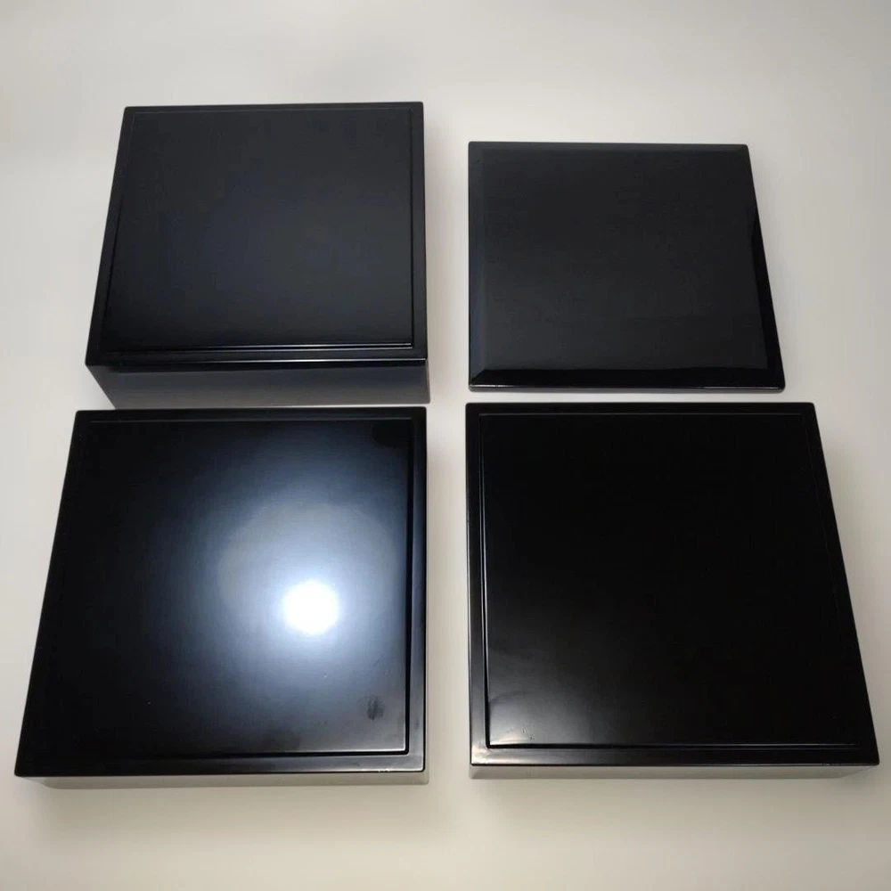 Jubako Bento Box Japanese Echizen lacquer by artist Hideaki Yamamoto Black lacqu