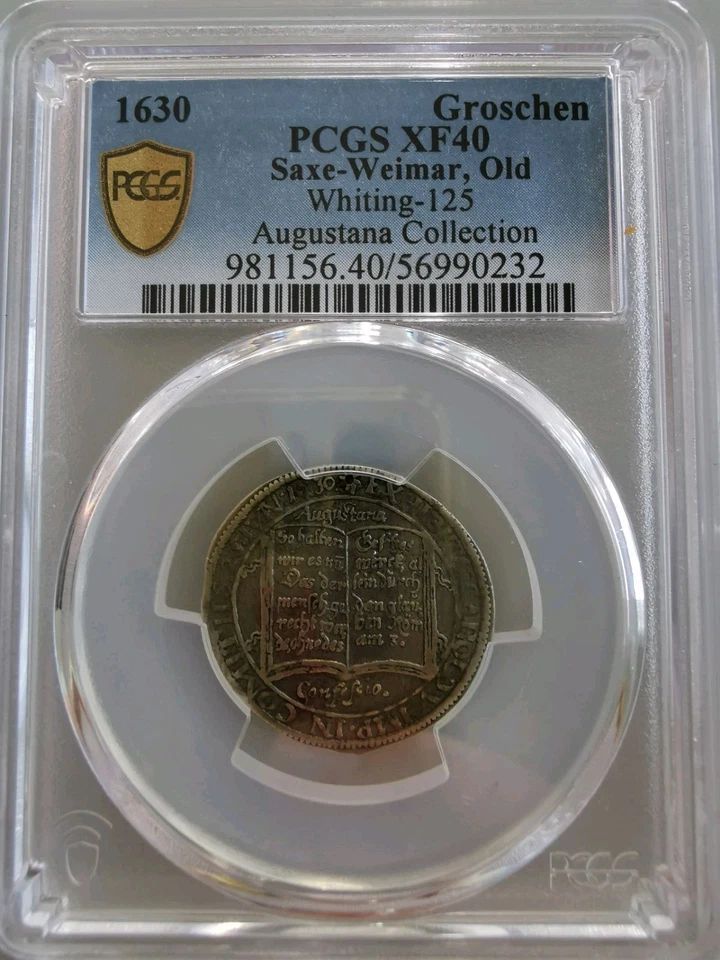 1630 German States SAXE-OLD-WEIMAR Groschen Silver Coin Commemorative PCGS XF-40 - Image 4 of 4