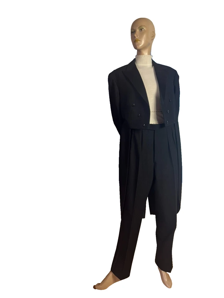 Original 1920s Tailcoat Tuxedo Suit Unisex Size S Vintage Smoking Frack Anzug - Bild 2 von 4