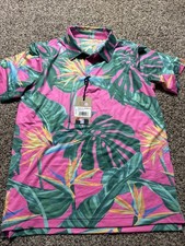 Chubbies Performance Golf Polo Size Small The Birds Of Paradise Floral NWT