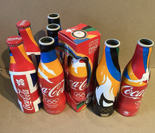 Bundle Joblot  8 X Coca Cola Tin Bottles London 2012 Olympic Games Full & Empty
