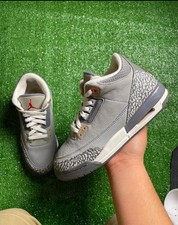 Nike Air Jordan 3 Retro GS Cool Grey Silver White 398614-012 Youth Size 7Y