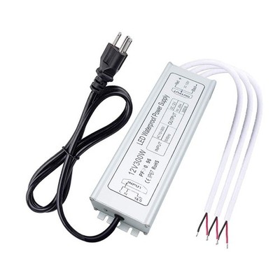 inShareplus 12V Power Supply, 300W IP67 Waterproof LED Power Supply, AC 11026...
