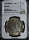1921 Morgan Dollar NGC MS64