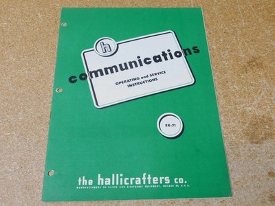 Hallicrafters SX-71 Communications Operating & Service Instructions (original)