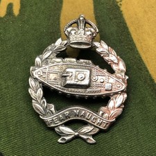 Royal Tank Regiment - WW2 Original British Army Cap Badge
