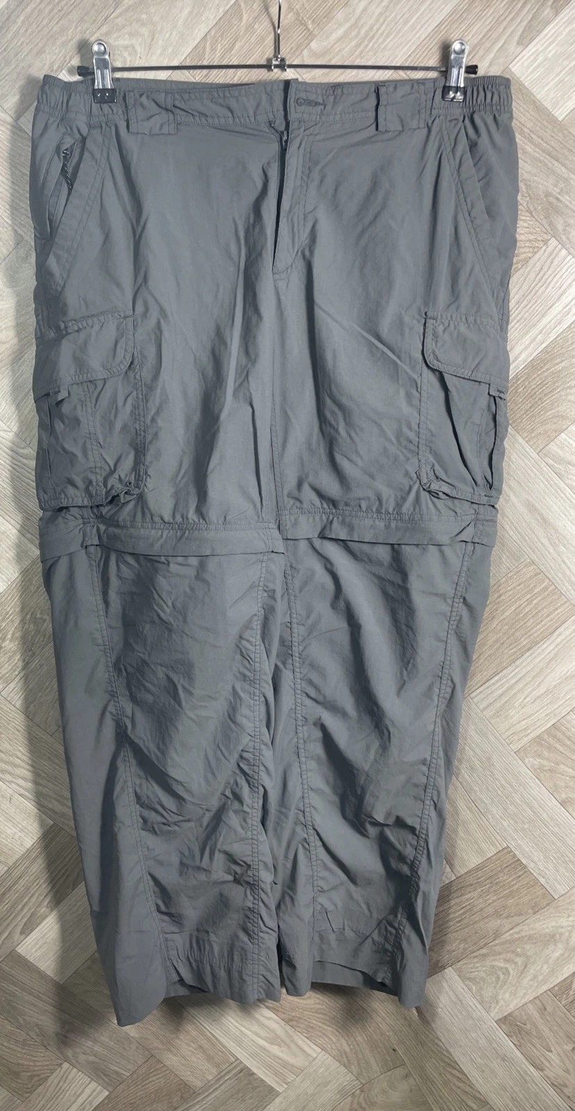 Columbia Titanium Pants Mens L Convertible Cargo Pants/shorts Packable Grey