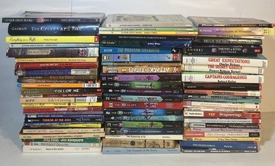 Lot of 72 Children's Chapter Books Hard & Soft Cover Some W/ Medal 39 Clues +