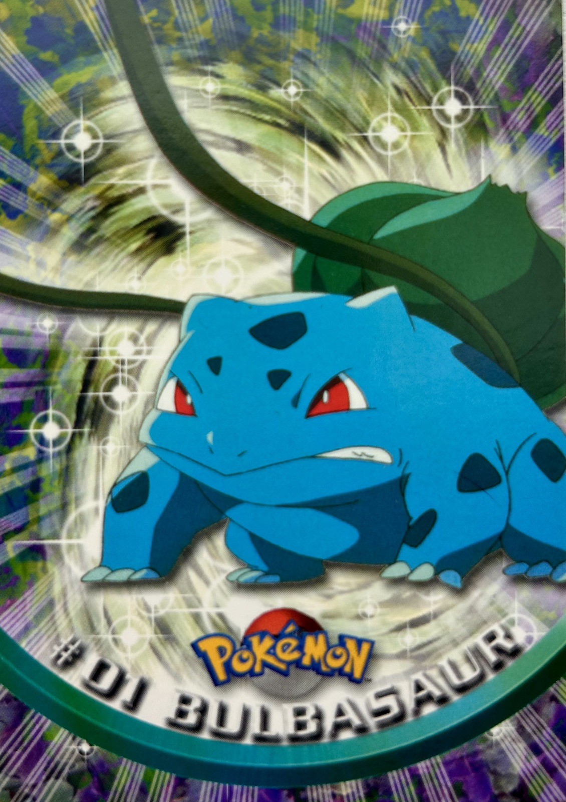 #01 BULBASAUR | 1999 Topps Pokémon TV Animation Edition Series 1