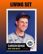 💥CARSON BENGE RC💥Topps Living Set #942 - New York Mets