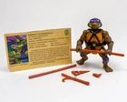 Donatello w/belt 2 Bo Staffs Large & Small Fist Daggers Kama & Card 1988 TMNT