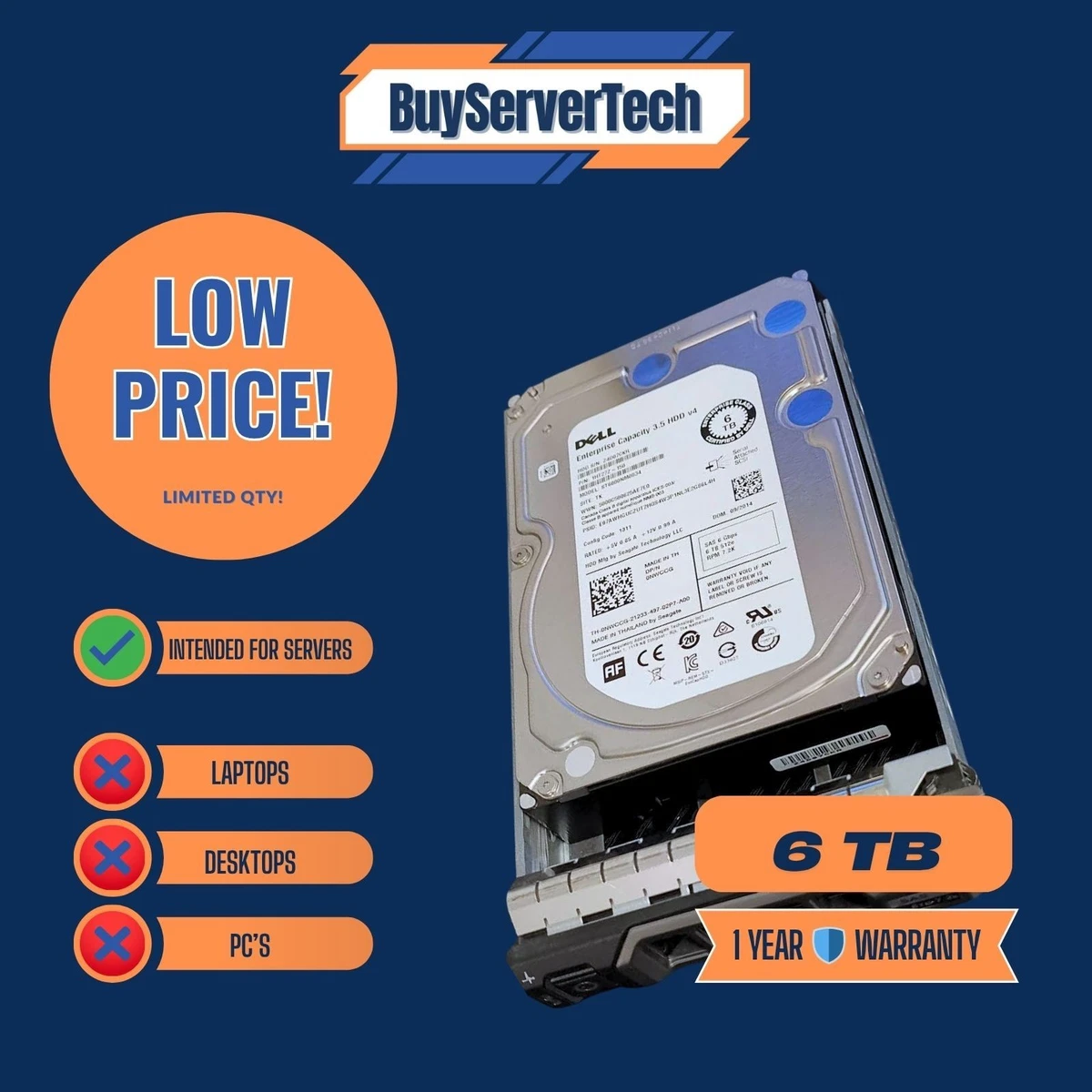 SAS Internal Hard Disk Drives 6 TB Storage Capacity for sale | eBay