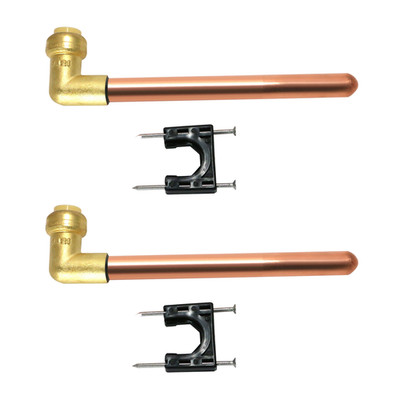 2 Pack XFITTING 1/2'' Push Fit Stub Out Elbow, 8'' Long, Push to Connect