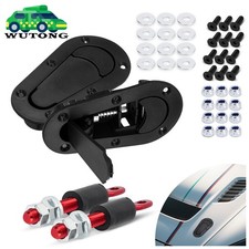 Universal Racing Car Flush Mount Quick Release Hood Latch Pin NO Key Locking Kit