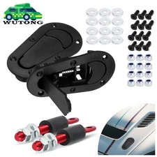Universal Racing Car Flush Mount Quick Release Hood Latch Pin NO Key Locking Kit