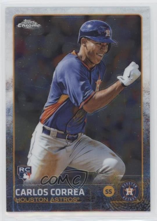 2015 Topps Chrome Short Print Carlos Correa #205 0v2