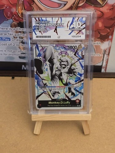 One Piece Monkey D Luffy ST21-001 Gear 5 Parallel ACE 10 Gem Mint English