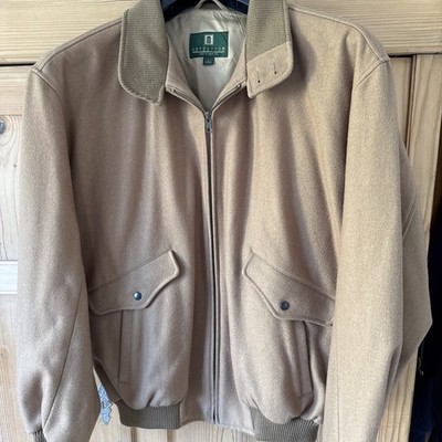 Vintage Nordstrom Men's Wool Mix Harrington Jacket Large/Tall Beige Rare