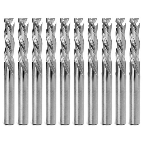 1/4" Dia 3 Flute Compression Endmill CNC 10 Pack 1/4" Shank Yonico 33310-SC-10PK
