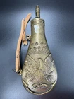 Vintage US Civil War Reproduction? Italy Made Copper & Brass Powder Flask READ