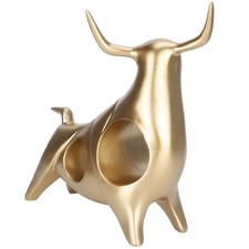 Goldene Stierkopf-Sternzeichenfigur Nordischer Stil Abstraktes