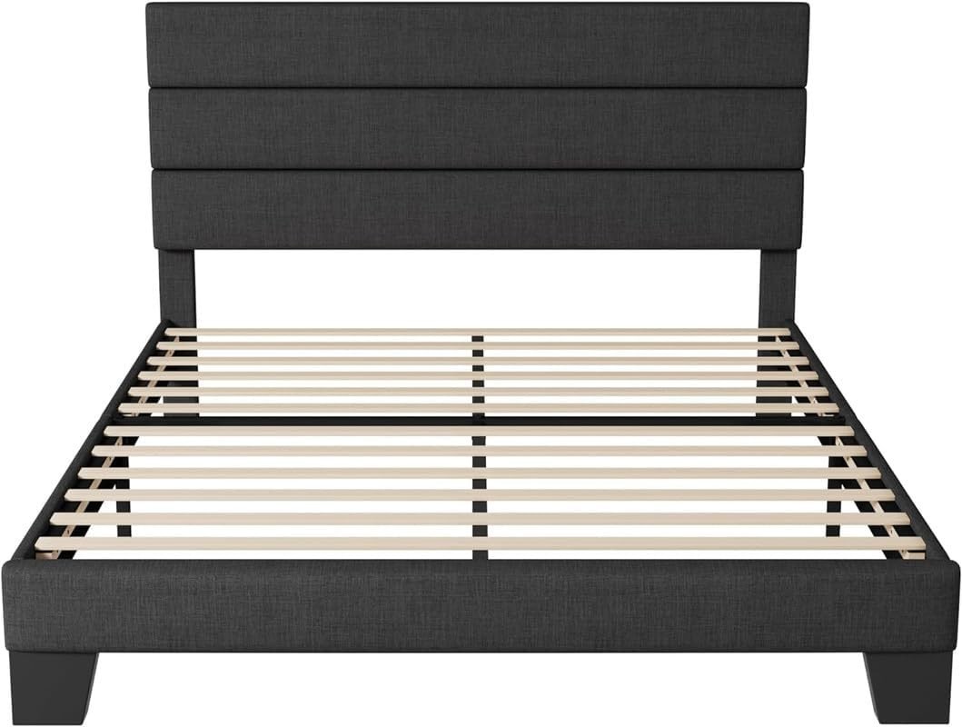 With Headboard Dark Grey
