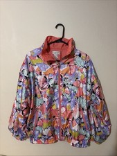 Vintage 80  s LAVON Windbreaker Jacket Colorblock Pink Women  s Large