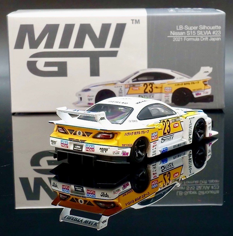 Mini GT 1 64 LBWK Nissan S15 SILVIA #23 2021 Formula Drift Japan
