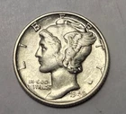 1940  Mercury Dime AU BU Silver (W25)