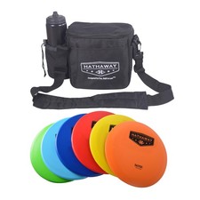 Hathaway Disc Golf Starter Set with Bag – 6 Discs, Drivers, Mid-range & Putter