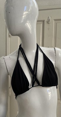 YOINS Black Multi-Strap Triangle Bikini Top Sz M