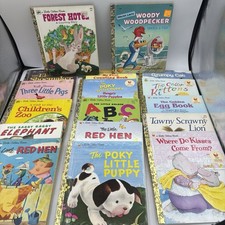 Little Golden Book Lot of 17 Hardcover Most are Vintage Animals Kids