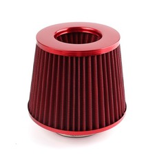 Rot Cold Air Intake Filter Kegel 3" 64-76mm KFZ Sportluftfilter Sport Luftfilter
