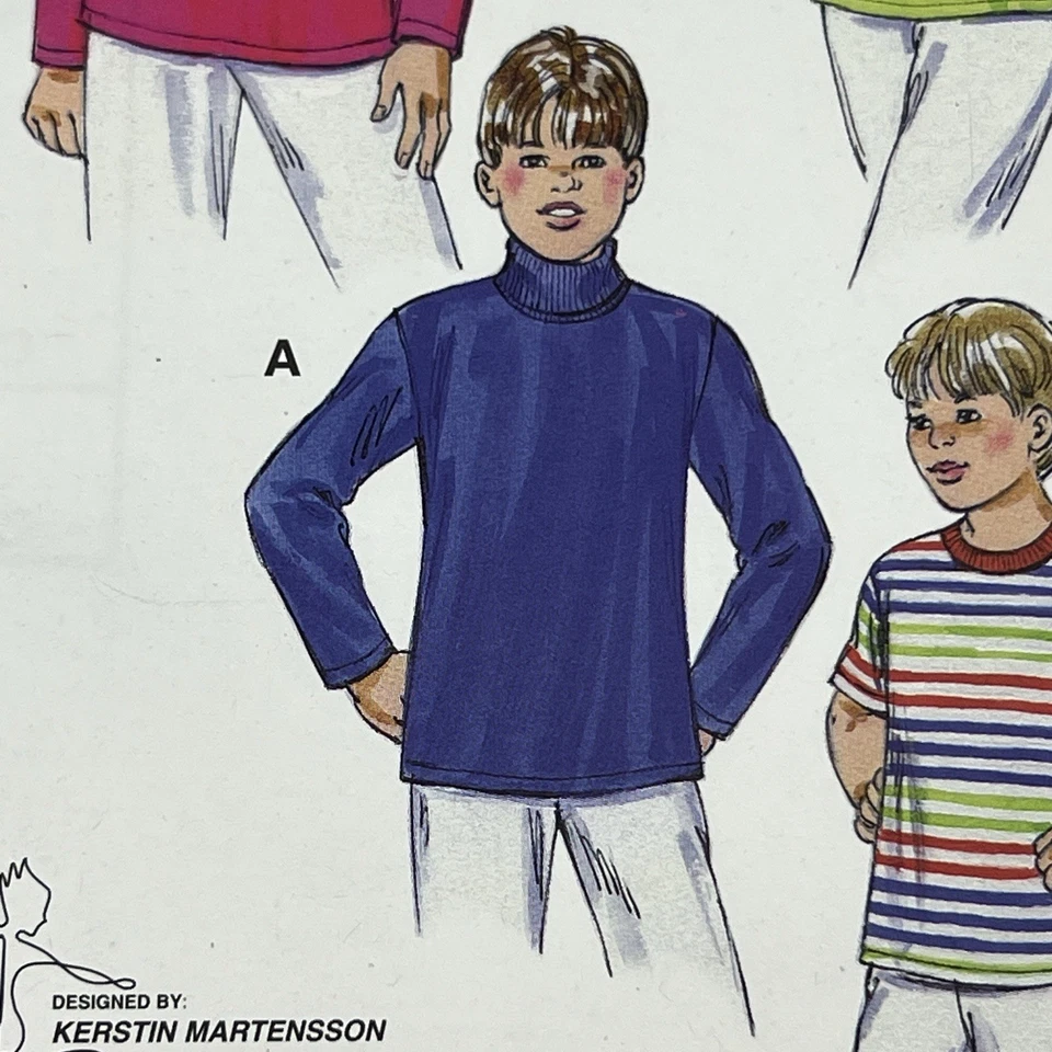 Kwik Sew 3043 Vintage Y2K Pattern Boy's Girl's Shirt XS S M L XL 2001 - Image 2 of 4