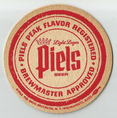 16 Piels Peak Flavor Registered Brewmaster Approved  Beer Coasters  Piel's