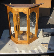 Curio Cabinet with 2 Glass Shelves - 29.375" x 9.625" x 29.125" W x D x H 