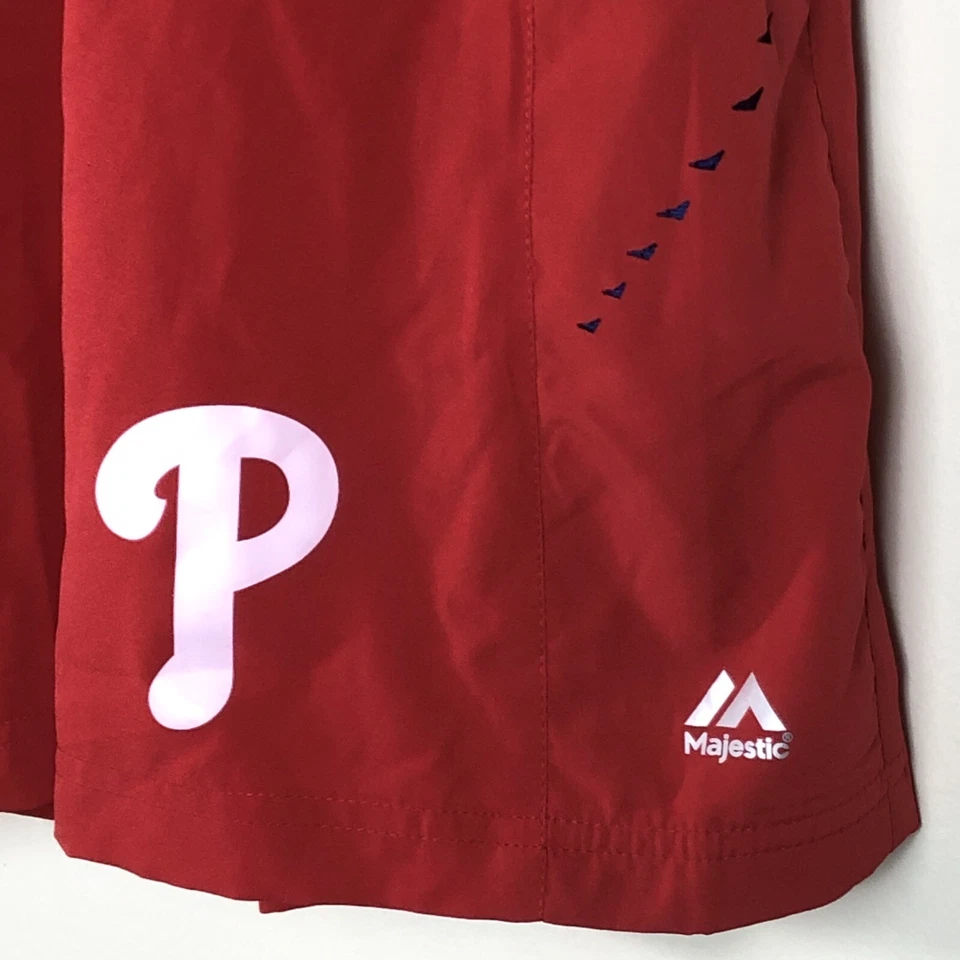 Philadelphia Phillies Majestic Cool Base Light 短裤 MLB 尺寸 3X 红色 — 第 2/4 张图片