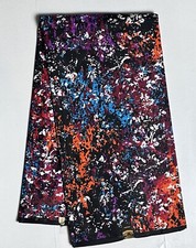 African Print Fabric, Ankara - Blue, Orange, Purple Fabric