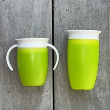 Pair of Munchkin Miracle 360 Sippy Cups Green